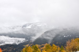 Snow Storm in Rocky Mountains