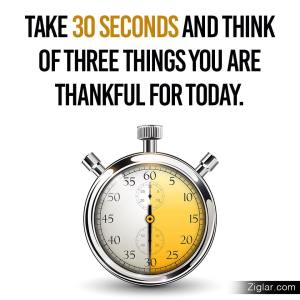 Think 3 things 2 b thankful 4